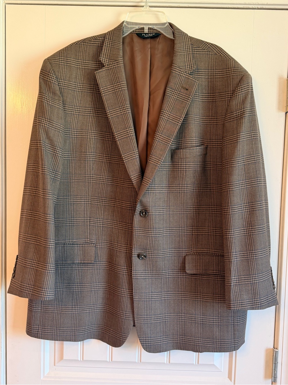 Jos. A. Bank Brown Plaid Two-Button Sport Coat